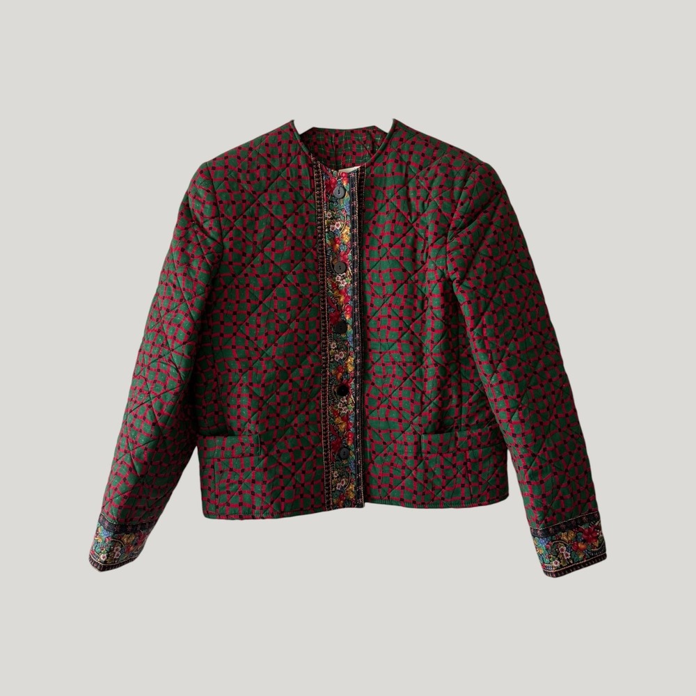 Vintage Vera Bradley Noel Coordinate Quilted Jacket Women's Size Medium